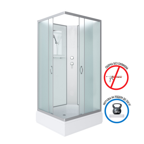 Душевая кабина Niagara Classic 330844QBK 100х80 прямоугольная без крыши ориентация универсальная - фото 3